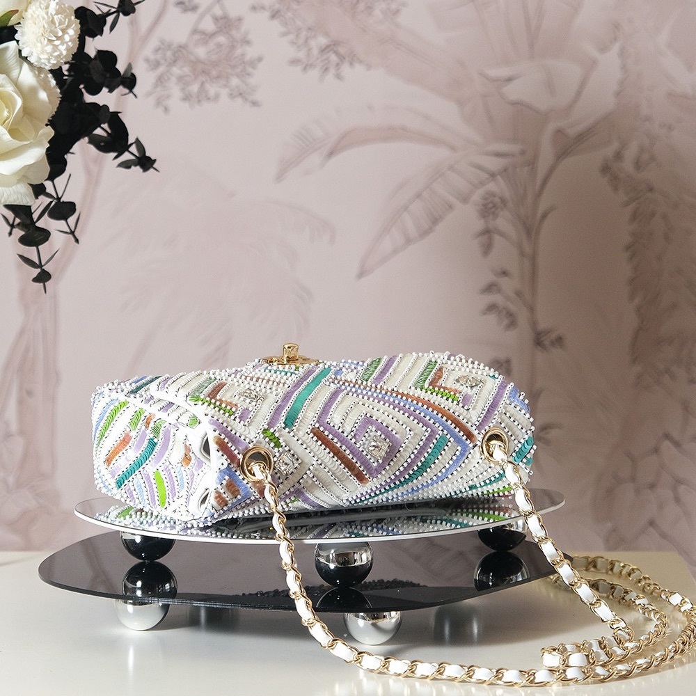 Chanel Chic Multicolor Patterned Crossbody Bag wi… - image 5